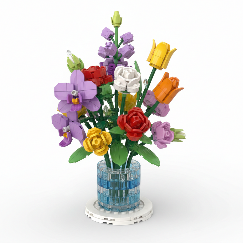 Flor de estilo lego